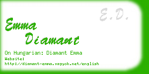 emma diamant business card